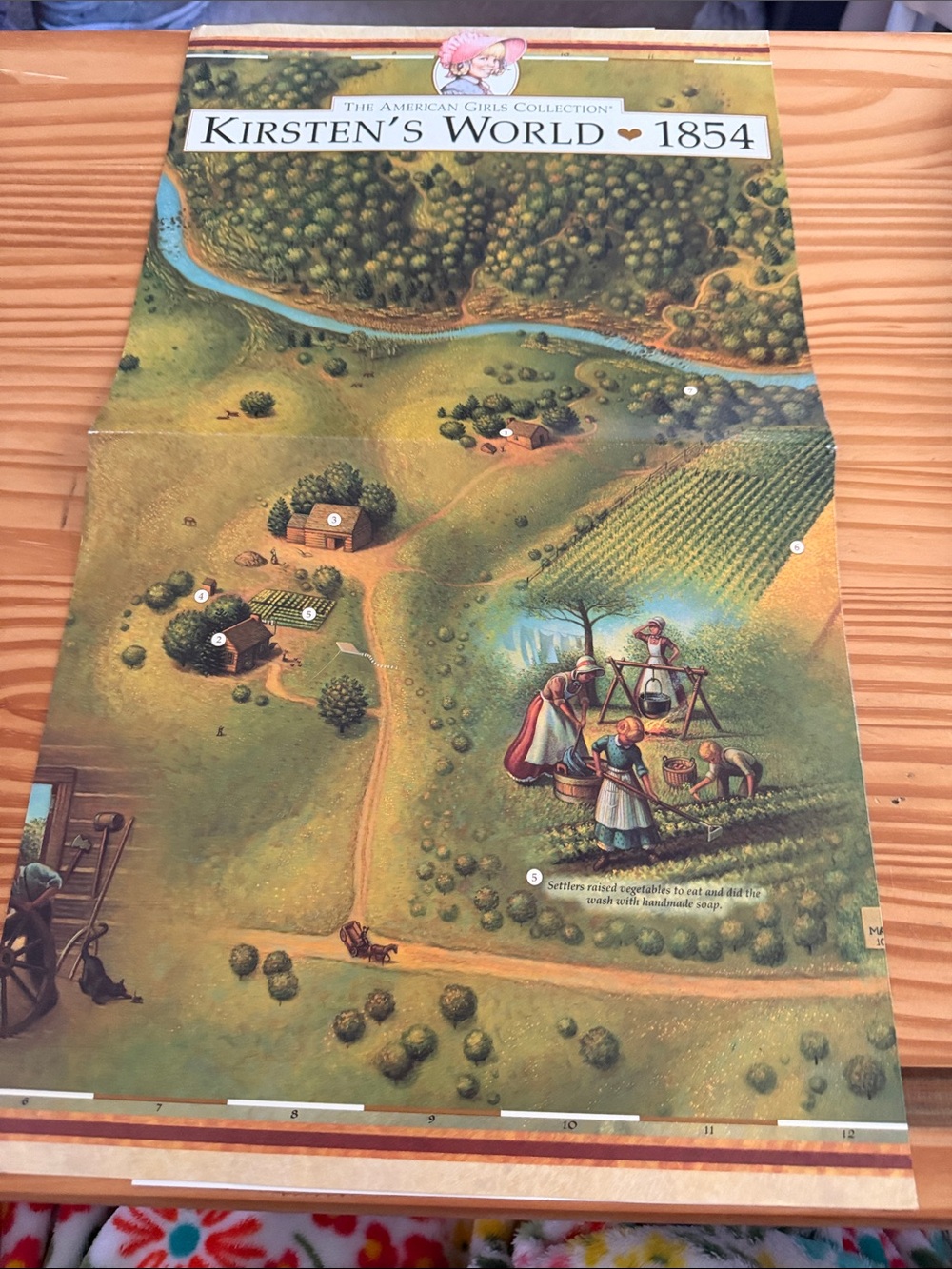 Vintage American Girl Kirsten's World 1854 Hardcover Book & Fold-Out Map Set - Picture 5 of 5